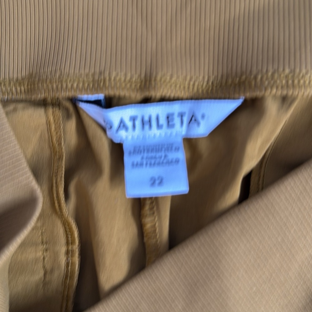 Athleta 22 Nolita Wide Leg Pant Mustard High Rise Relaxed Travel - Picture 9 of 15